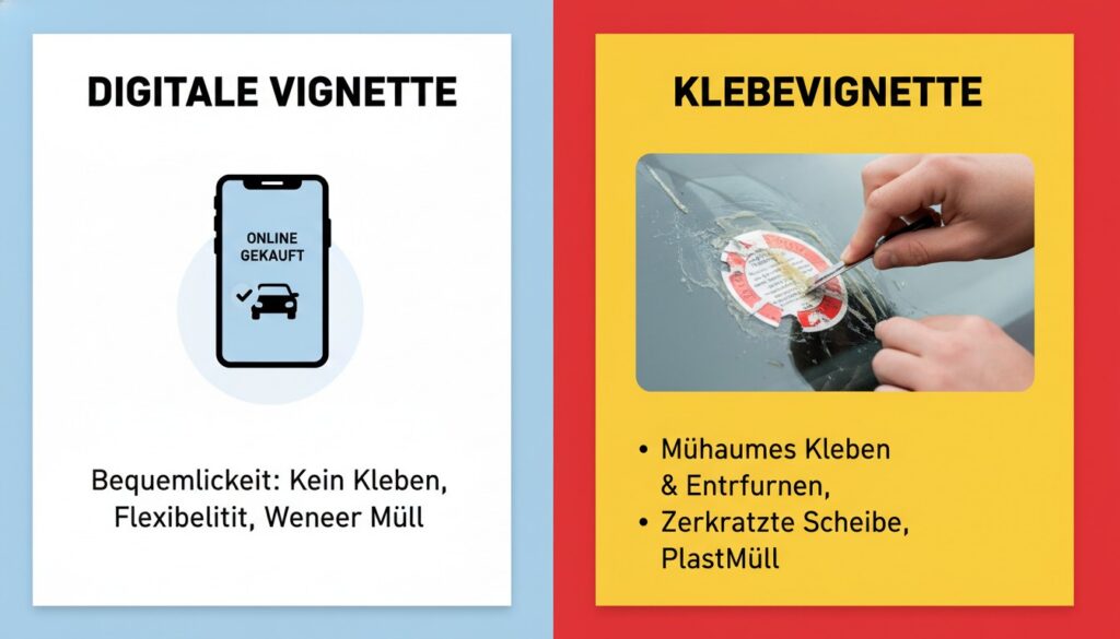 Digitale Vignette vs. Klebevignette: Welche Variante ist die bessere Wahl?